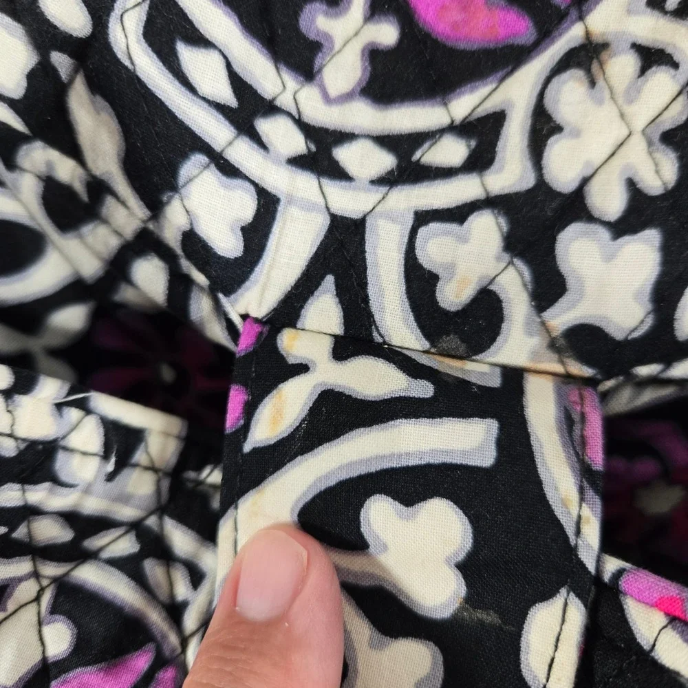 Vera Bradley Provencal Quilted Cotton Diaper Bag with‎ Changing Pad Pink Black